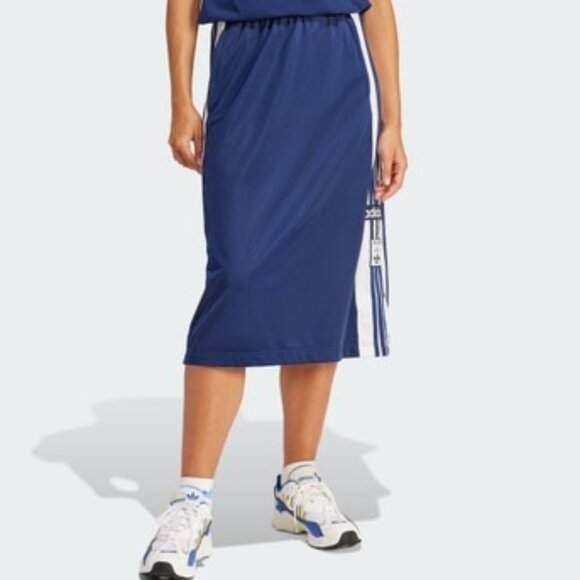 Adicolor Adibreak Midi Skirt (Adidas Track Skirt) 2025 - Navy Blue - Size M - Picture 1 of 7
